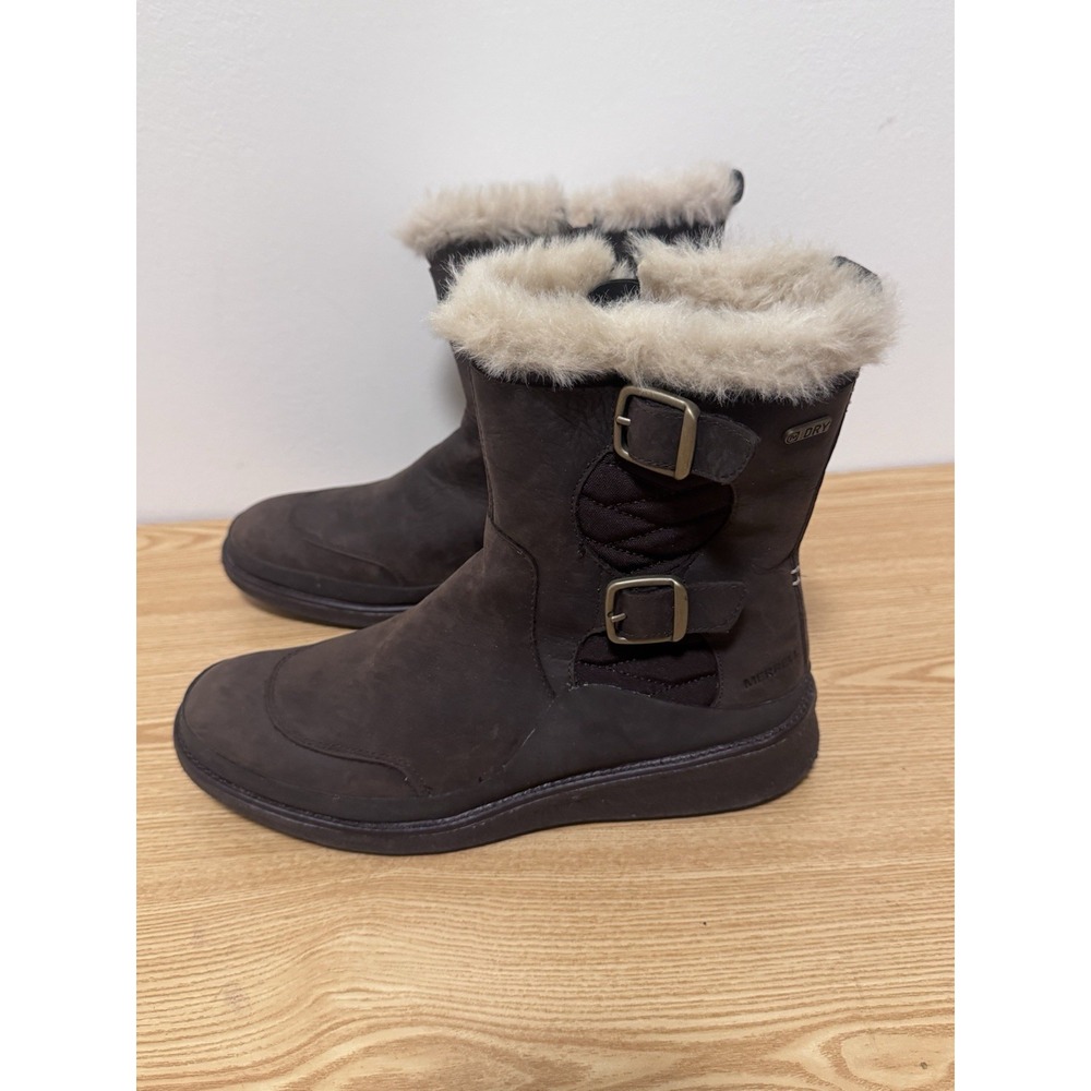 Merrell Women's Tremblant Ezra Buckle Polar Leather Boots Brown Sz 8 Waterproof